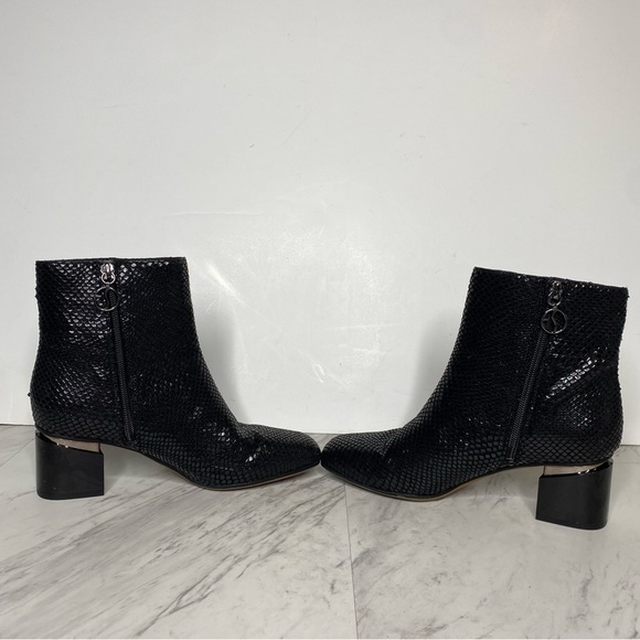 Franco Sarto Marquee Snake Print Square Toe Bootie 6 1/2 - Picture 5 of 14